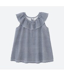 UNIQLO | フリルT（ギンガムチェック・ノースリーブ）＋(その他トップス)