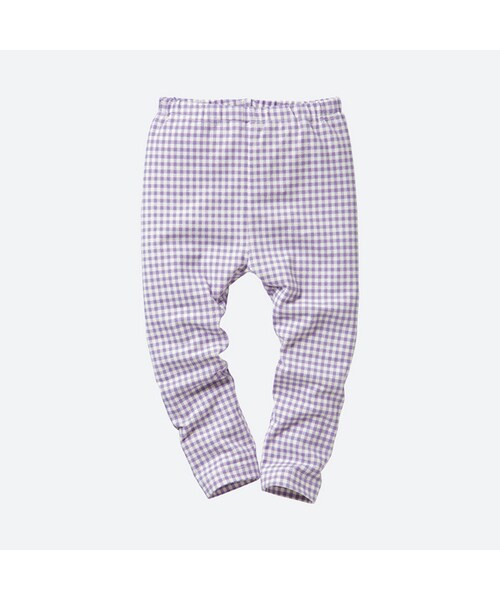 UNIQLO（ユニクロ）の「レギンス（チェック・10分丈）（その他ベビー用品・キッズ・LIGHT GRAY 02/NAVY 69/PURPLE 72・80/90/100/110）」の3枚目の写真