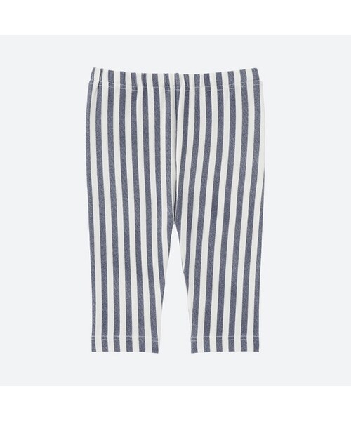 UNIQLO（ユニクロ）の「レギンス（ストライプ・7分丈）（その他ベビー用品・キッズ・GRAY 03/BLUE 68・80/100/90）」の2枚目の写真