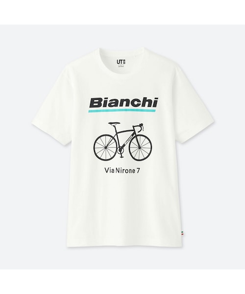 UNIQLO（ユニクロ）の「The BrandsグラフィックT（ビアンキ・半袖）（Tシャツ/カットソー・メンズ・BLACK 09/WHITE 00・L/XL/4XL/S/M）」の2枚目の写真