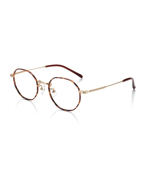 JINS（ジンズ）の「【JINS CLASSIC -Metal-】メタル（メガネ・レディース・レッド/カーキ/ブラウンデミ/ゴールド・Small のみ 47□20-146○40）」の2枚目の写真