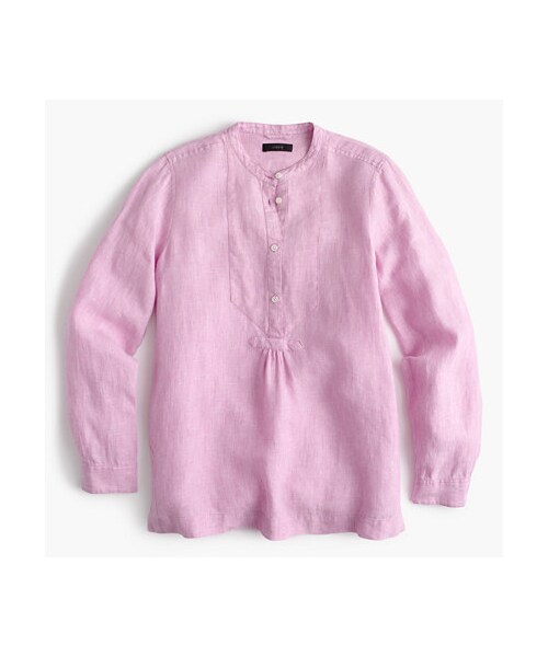 J.CREW（ジェイクルー）の「Popover shirt in Irish linen（トップス・レディース・aqua shadow/flax/neon orchid・0/00/000/2/4/6/8/10/12/14/16）」の3枚目の写真