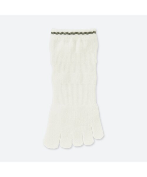 UNIQLO（ユニクロ）の「スポーツフィンガーショートソックス（ソックス/靴下・メンズ・BLACK 09/GREEN 52/WHITE 00/GRAY 03・25-27/27-29）」の2枚目の写真