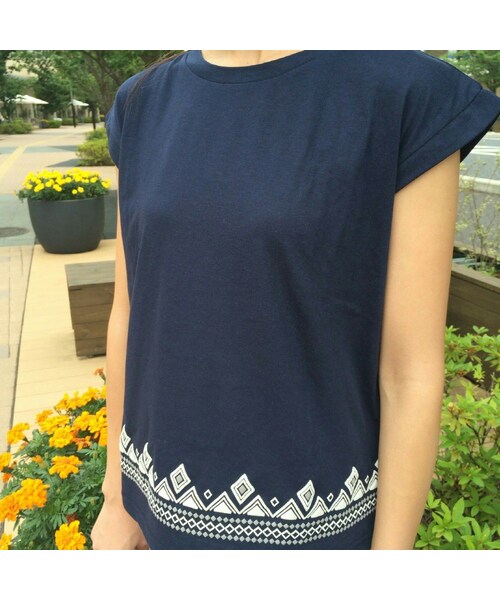 copine（コピン）の「発泡プリントフレンチスリーブＴシャツ【クリックポスト対象商品】（Tシャツ/カットソー・レディース・その他）」の11枚目の写真