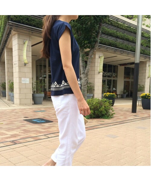 copine（コピン）の「発泡プリントフレンチスリーブＴシャツ【クリックポスト対象商品】（Tシャツ/カットソー・レディース・その他）」の3枚目の写真