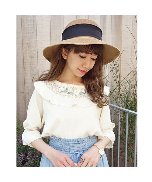 F i.n.t（フィント）の「ヨークレース花刺繍プルオーバーブラウス/F i.n.t（シャツ/ブラウス・レディース・その他）」の3枚目の写真