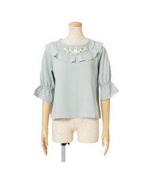 F i.n.t | ヨークレース花刺繍プルオーバーブラウス/F i.n.t(シャツ/ブラウス)