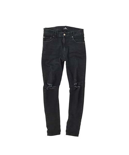 Subciety（サブサエティ）の「DAMAGE SKINNY DENIM（デニムパンツ・メンズ・インディゴブルー/ブラック・M/L/XL/S）」の2枚目の写真
