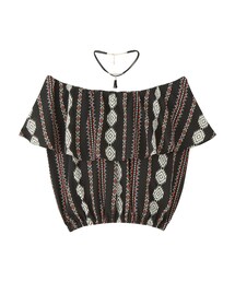 GRL | ネックレス付きオルテガオフショルブラウス(その他トップス)
