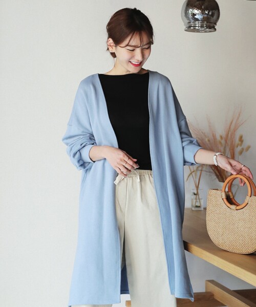 DHOLIC（ディーホリック）の「コットンオープンロングカーディガン（カーディガン/ボレロ・レディース・FREE）」の2枚目の写真