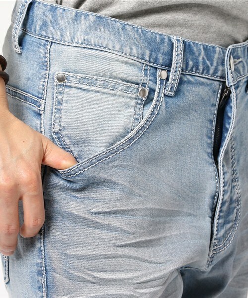 RATTLE TRAP（ラトルトラップ）の「サルエルスリムテーパードストレッチデニム[IDEAL]（デニムパンツ・メンズ・ブルー・S/M/L/LL）」の7枚目の写真