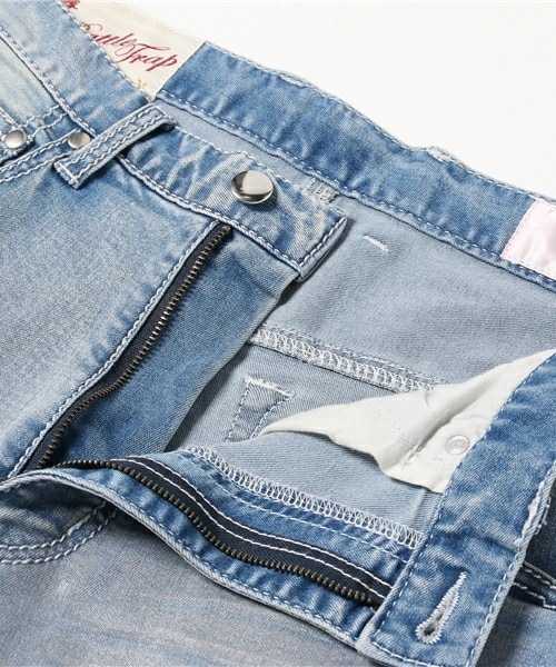 RATTLE TRAP（ラトルトラップ）の「サルエルスリムテーパードストレッチデニム[IDEAL]（デニムパンツ・メンズ・ブルー・S/M/L/LL）」の9枚目の写真