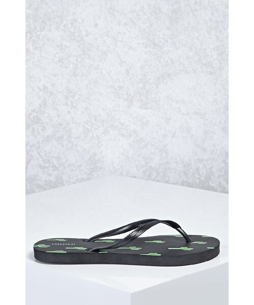 FOREVER 21（フォーエバー トゥエンティーワン）の「サボテンビーチサンダル（その他・レディース・BLACK/MINT・S/M/L）」の2枚目の写真