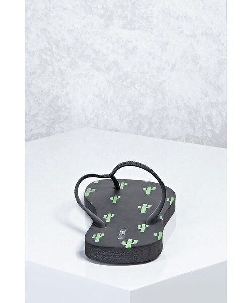 FOREVER 21（フォーエバー トゥエンティーワン）の「サボテンビーチサンダル（その他・レディース・BLACK/MINT・S/M/L）」の3枚目の写真