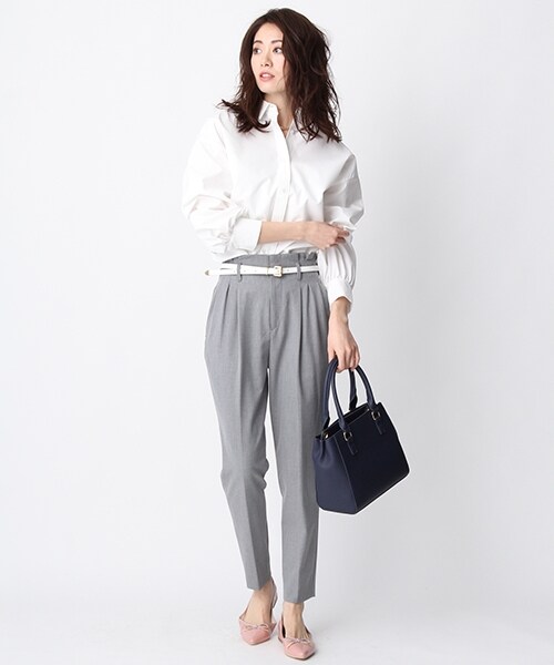 Andemiu（アンデミュウ）の「スタイルセレクトブラウス（トップス・ホワイト/ベージュ/ライトブルー）」の9枚目の写真