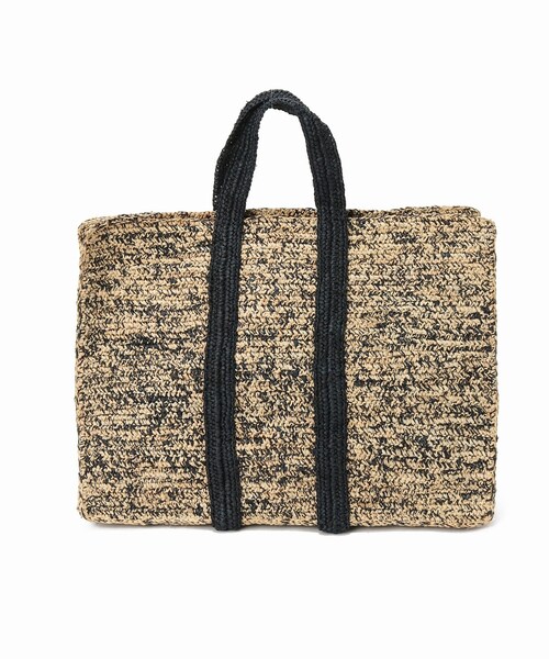 Spick & Span（スピックアンドスパン）の「ラフィアスクエアビッグトートバッグ（バッグ・ブラック/フリー/取り寄せ）」の5枚目の写真