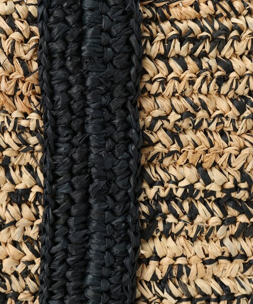 Spick & Span（スピックアンドスパン）の「ラフィアスクエアビッグトートバッグ（バッグ・ブラック/フリー/取り寄せ）」の10枚目の写真