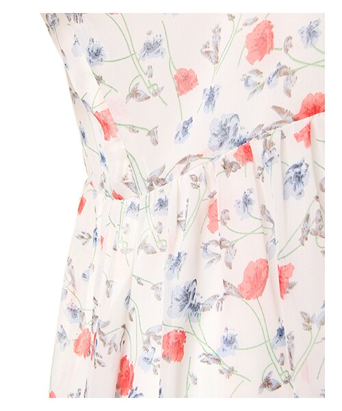 INGNI（イング）の「花柄シフォン楊柳ガウン（ジャケット/アウター・レディース・ｵﾌﾎﾜｲﾄ/ｸﾛ/ﾏｽﾀｰﾄﾞ・M）」の5枚目の写真