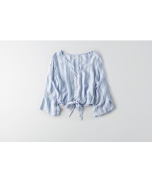 American Eagle | AEOタイフロントベルスリーブトップ(シャツ/ブラウス)