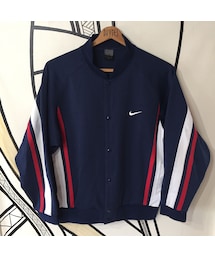キュウリガン | 【日本製】NIKE ネイビー ノーカラーXLトラックジャケット(ジャージ)