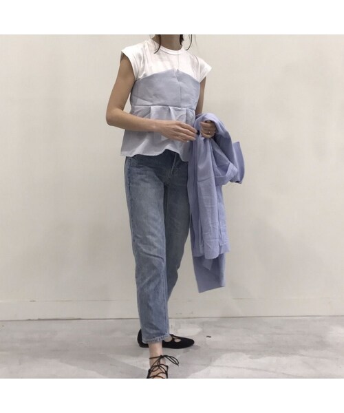 copine(コピン)の「タックフレアビスチェドッキングTシャツ(2color)【クリックポスト対象商品】(Tシャツ/カットソー・レディース・その他)」の6枚目の写真