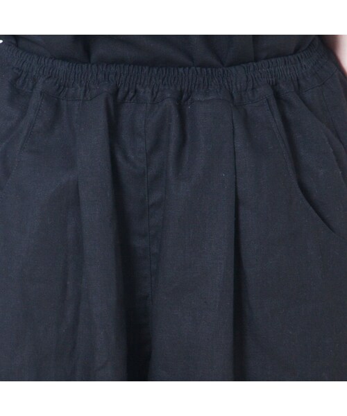 NICK NEEDLES（ニックニードルズ）の「NICK NEEDLES / COTTON LINEN WIDE PANTS / BLACK（その他パンツ・その他）」の4枚目の写真