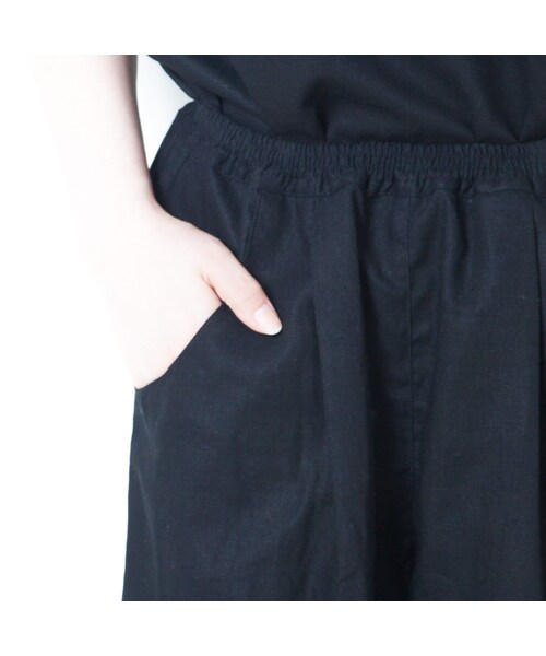 NICK NEEDLES（ニックニードルズ）の「NICK NEEDLES / COTTON LINEN WIDE PANTS / BLACK（その他パンツ・その他）」の5枚目の写真