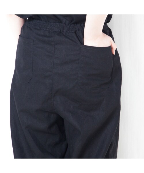 NICK NEEDLES（ニックニードルズ）の「NICK NEEDLES / COTTON LINEN WIDE PANTS / BLACK（その他パンツ・その他）」の6枚目の写真
