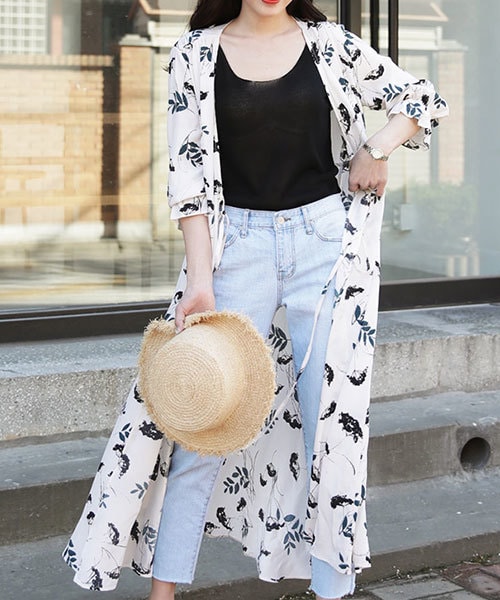 DHOLIC（ディーホリック）の「フローラルラップロングワンピース（ワンピース・レディース・/ライトベージュ・FREE）」の2枚目の写真