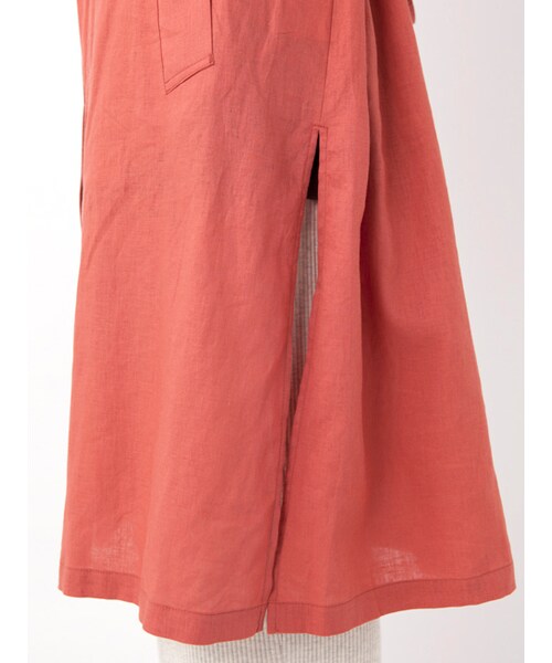 w closet（ダブルクローゼット）の「ボリューム袖ニュアンスコート（ジャケット/アウター・レディース・オレンジ/ベージュ/Lカーキ・FREE）」の12枚目の写真