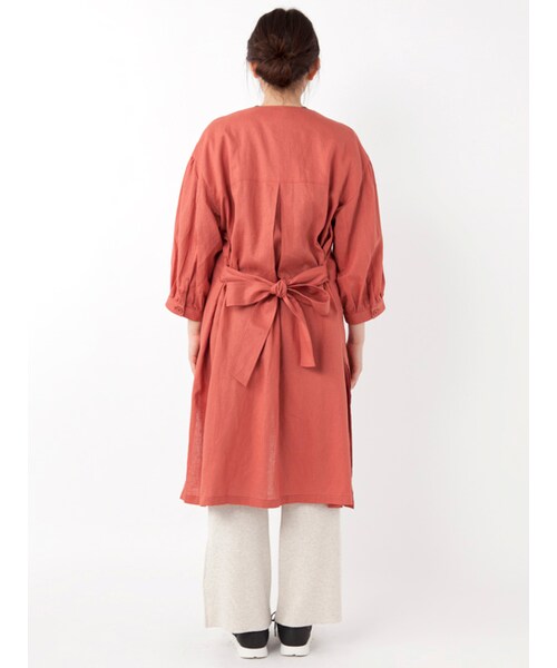 w closet（ダブルクローゼット）の「ボリューム袖ニュアンスコート（ジャケット/アウター・レディース・オレンジ/ベージュ/Lカーキ・FREE）」の6枚目の写真