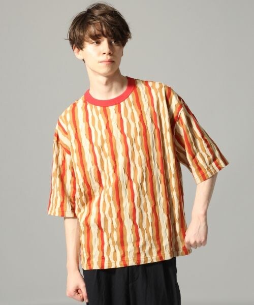 HARE(ハレ)の「アフリカンパターンカットソー(トップス・グレー/ベージュ/イエロー)」の2枚目の写真