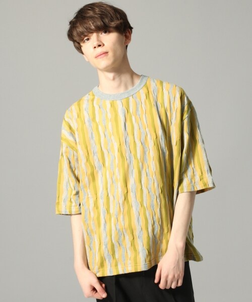 HARE(ハレ)の「アフリカンパターンカットソー(トップス・グレー/ベージュ/イエロー)」の3枚目の写真