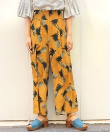 LOWRYS FARM | ★WEB先行予約アイテム★ハイウエストガラスリットワイドパンツ(パンツ)