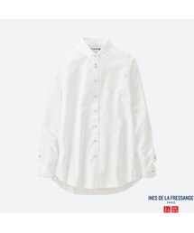 UNIQLO | コットンフリルカラーシャツ（長袖）＋E(シャツ/ブラウス)