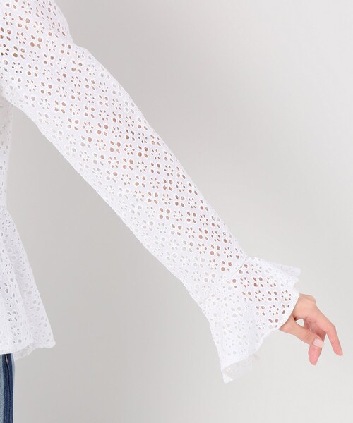LIMITLESS LUXURY（リミットレスラグジュアリー）の「コットンレースプルオーバー（トップス・ホワイト/フリー/在庫あり）」の9枚目の写真