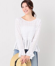 LIMITLESS LUXURY | コットンレースプルオーバー(トップス)