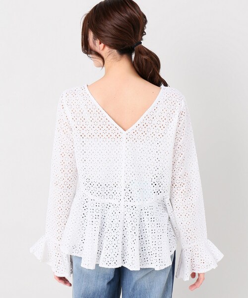 LIMITLESS LUXURY（リミットレスラグジュアリー）の「コットンレースプルオーバー（トップス・ホワイト/フリー/在庫あり）」の7枚目の写真