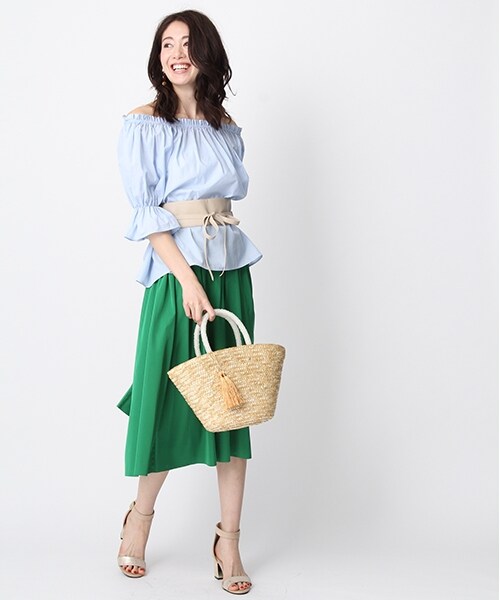 Andemiu（アンデミュウ）の「ビーズハンドルトートＢＡＧ（バッグ・ブラック/オレンジ/ナチュラル/カーキ）」の9枚目の写真