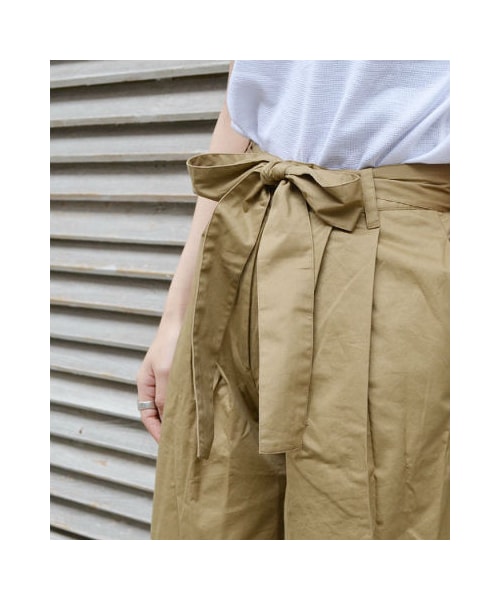 RED CHOP WORKS（レッドチョップワークス）の「(レッドチョップワークス）ウエストリボンパンツ（パンツ・レディース・キャメル・38）」の6枚目の写真