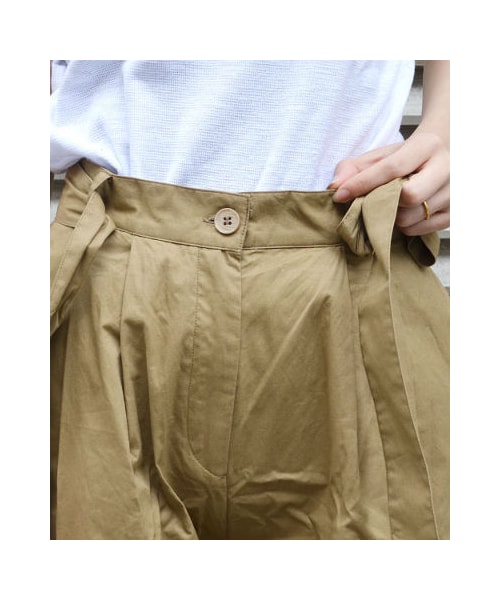 RED CHOP WORKS（レッドチョップワークス）の「(レッドチョップワークス）ウエストリボンパンツ（パンツ・レディース・キャメル・38）」の7枚目の写真