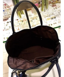 ノーブランド　ネイビーハンドバッグ キングズ KINGZ 牛革 ブレイン クロコ ミニ (ネイビー