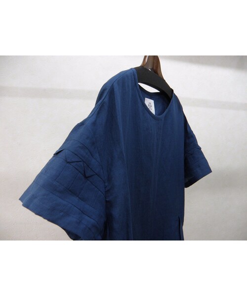 STOF(ストフ)の「stof フォークロアモッズワンピース(BLUE)(ワンピース・レディース・その他)」の5枚目の写真