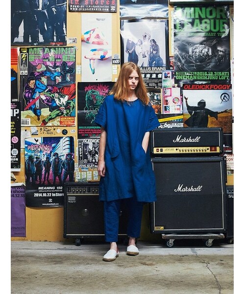 STOF(ストフ)の「stof フォークロアモッズワンピース(BLUE)(ワンピース・レディース・その他)」の1枚目の写真