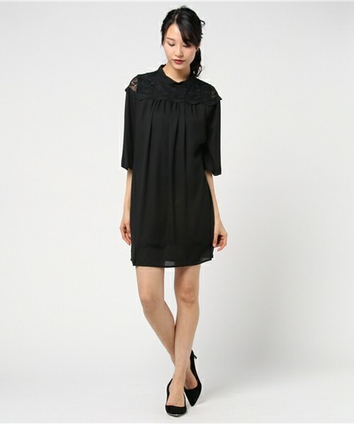 archives（アルシーヴ）の「レース切替ワンピース（ワンピース・レディース・オフホワイト/ブラック/シルバーグレー・MEDIUM）」の7枚目の写真