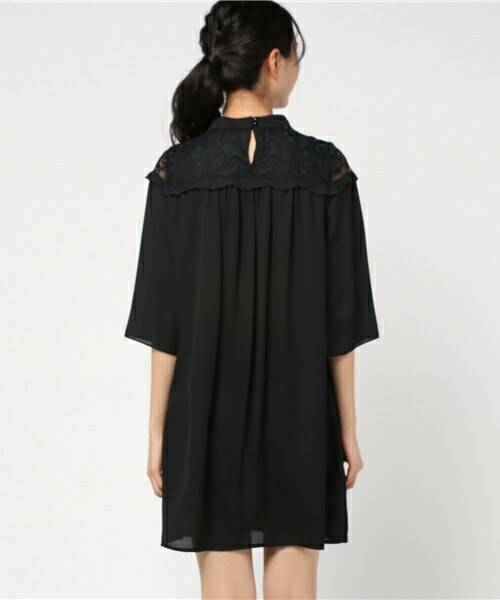 archives（アルシーヴ）の「レース切替ワンピース（ワンピース・レディース・オフホワイト/ブラック/シルバーグレー・MEDIUM）」の6枚目の写真