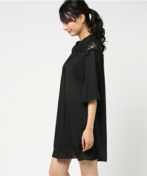 archives（アルシーヴ）の「レース切替ワンピース（ワンピース・レディース・オフホワイト/ブラック/シルバーグレー・MEDIUM）」の5枚目の写真