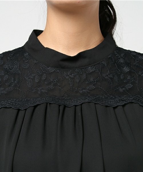 archives（アルシーヴ）の「レース切替ワンピース（ワンピース・レディース・オフホワイト/ブラック/シルバーグレー・MEDIUM）」の8枚目の写真