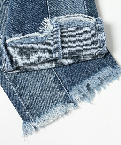 archives（アルシーヴ）の「配色ストレートデニムパンツ（デニムパンツ・レディース・ブルー/ロイヤルブルー・SMALL/MEDIUM）」の13枚目の写真