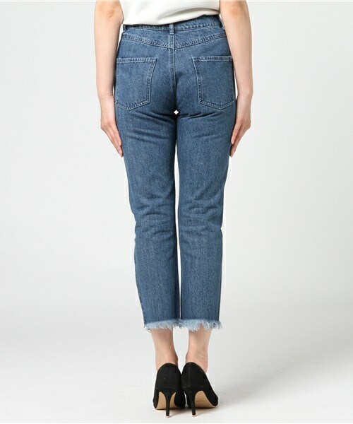 archives（アルシーヴ）の「配色ストレートデニムパンツ（デニムパンツ・レディース・ブルー/ロイヤルブルー・SMALL/MEDIUM）」の5枚目の写真